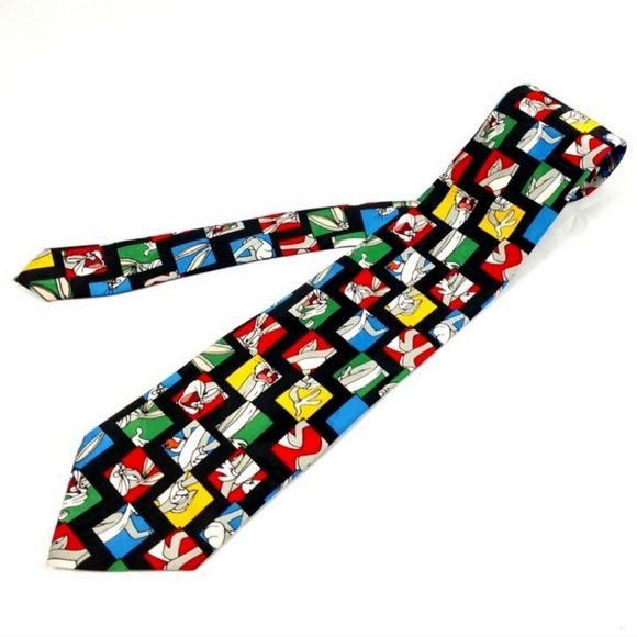 LOONEY TUNES Mania Bugs Bunny Cartoon Mens Tie - Picture 2 of 5
